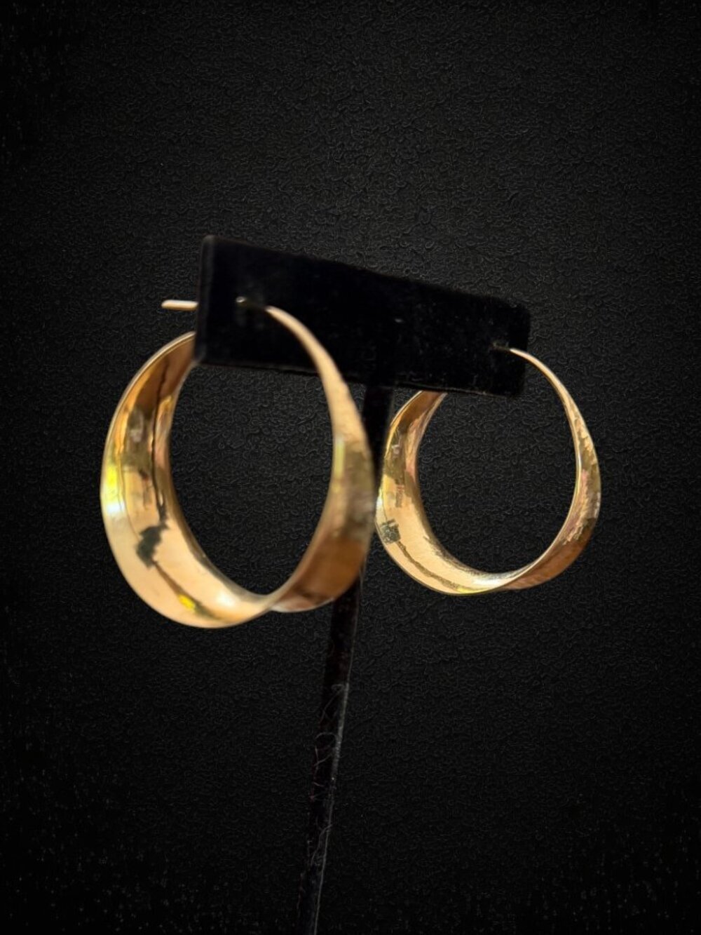James Avery 14K Gold Valle Hoop Earrings Hammered Ribbon 13.8g